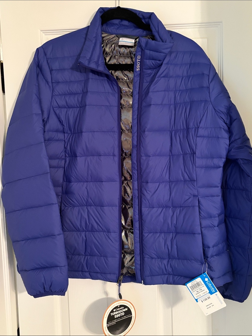 Columbia Purple Quilted Packable Jacket